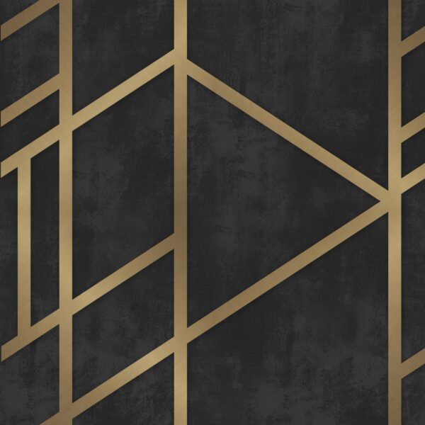 Fusain Gold Wallpaper