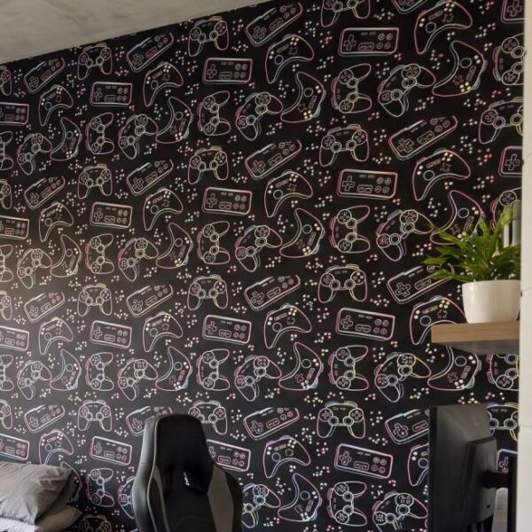 Gamer Girl Wallpaper wallpaper close-up on a wall
