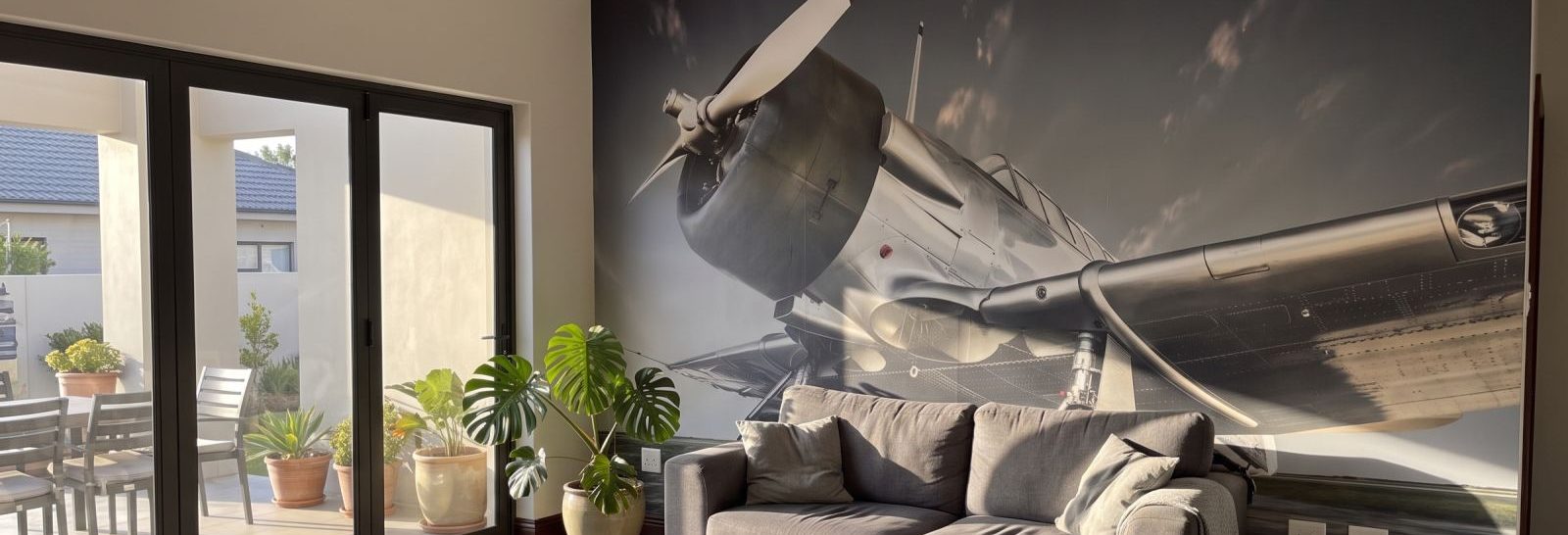 Mural D?argento on a feature wall