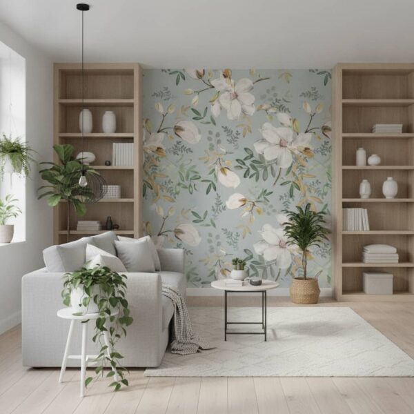 Green Floral Magnolias