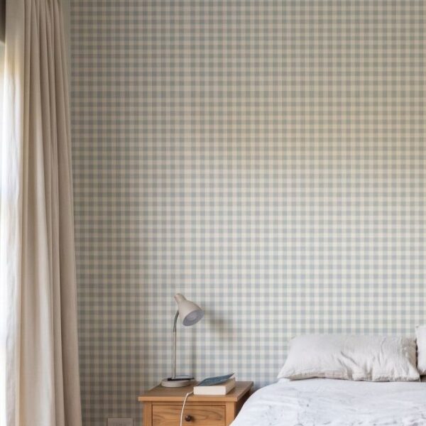 Holly Gingham Misty Blue