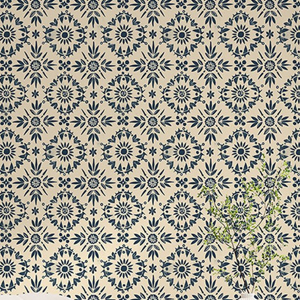 Midnight Flower Wallpaper wallpaper close-up on a wall