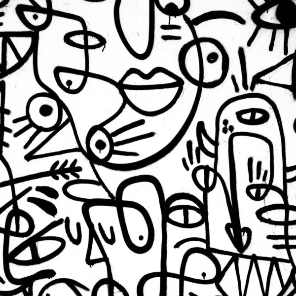 Mural Doodle Visage