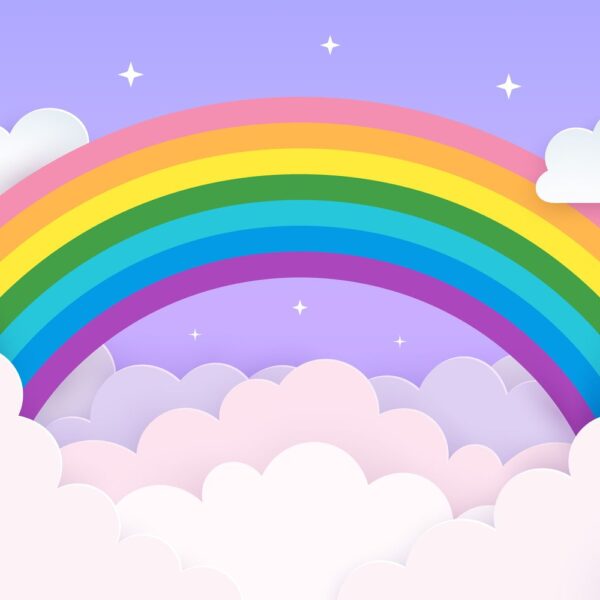 Mural Rainbow Clouds