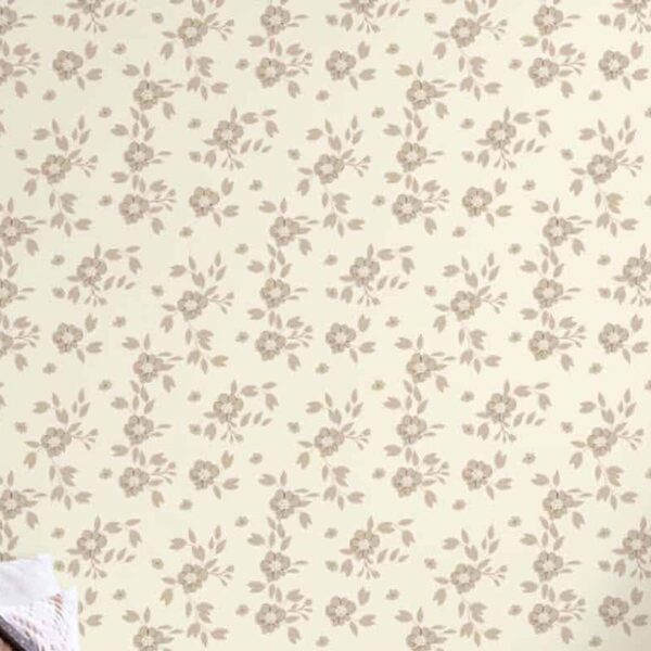 Neutral Heritage Micro-Floral - Subtle & Elegant