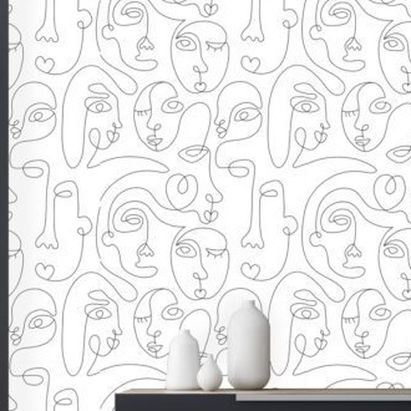 Physiognomy Wallpaper wallpaper close-up on a wall