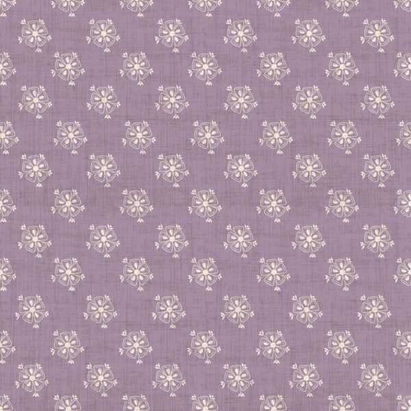 Romantic Smaller Scale Floral Pattern in Lavender and Cream