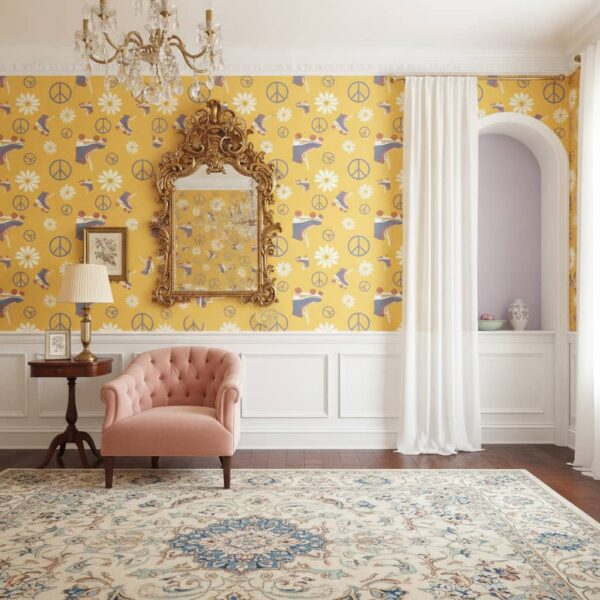 Roller Daze wallpaper in a Classical / Traditional room