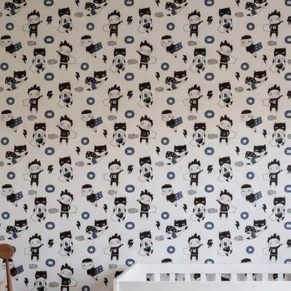 Super Hero Wallpaper wallpaper close-up on a wall