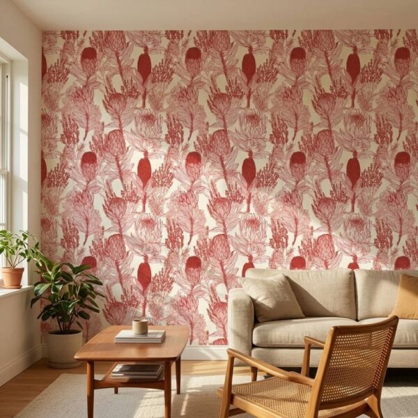 Rooibos Protea shown in a living room