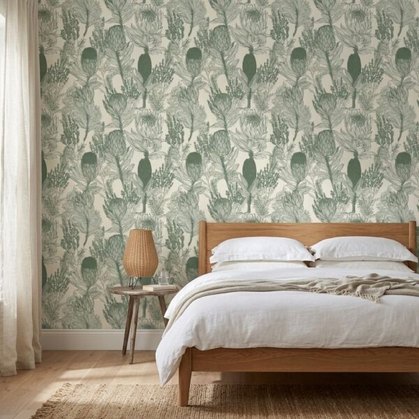 Protea Fynbos Sketch shown in a living room