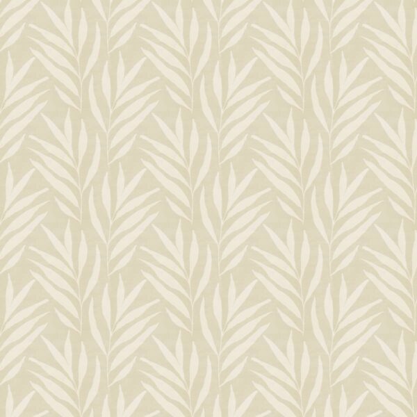 Willow Leaves in Beige Canvas