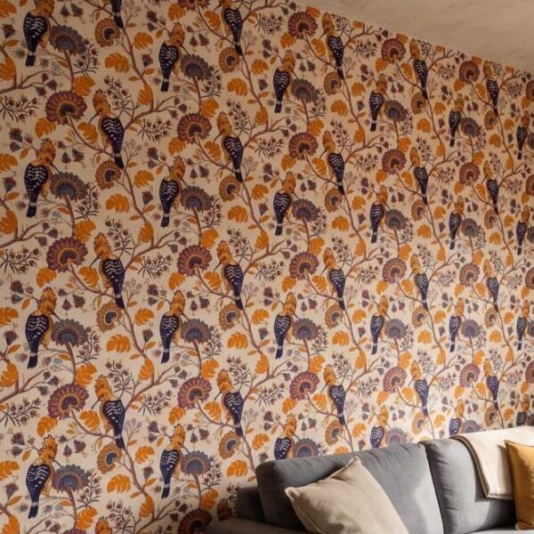 Woodpecker Bloom Wallpaper wallpaper close-up on a wall